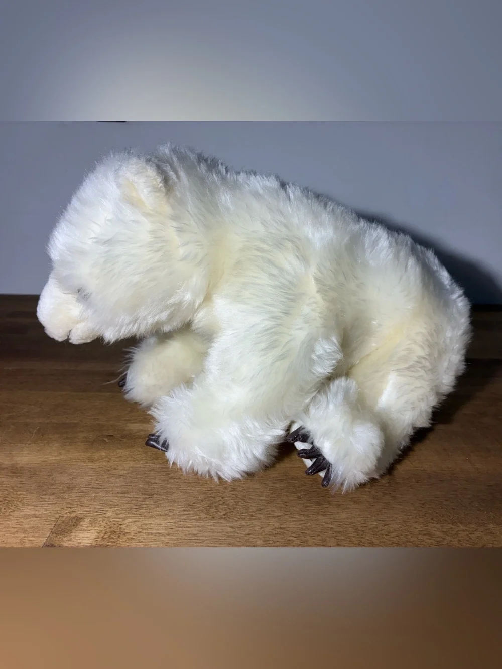 National Geographic Polar Bear Plush White Arctic Stuffed Animal Brown Claws